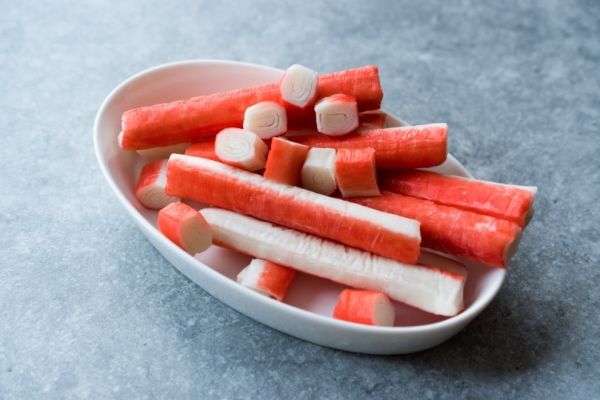 crab stick in bowl