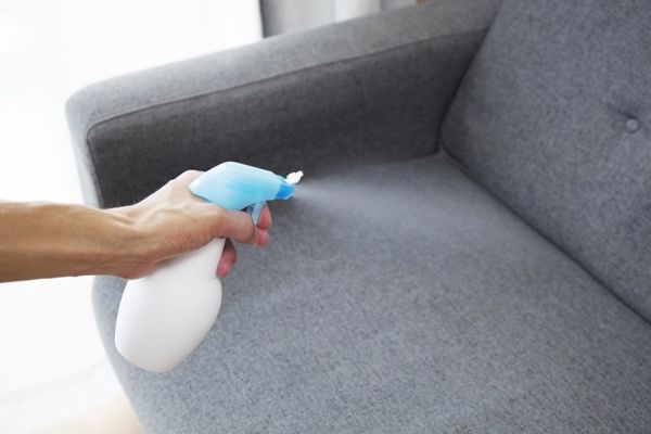 sprayed home spray on couch