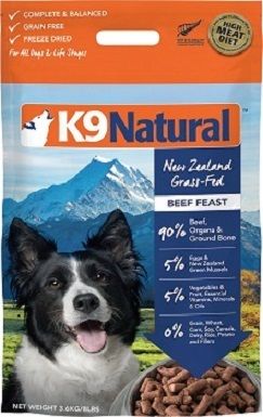 4K9 Natural Beef Feast Raw Grain-Free Freeze-Dried Dog Food